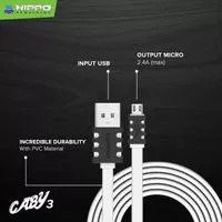 Ecer Kabel Data Hippo Caby 5 Micro Usb Quick Fast Charging eceran WARNA RANDOM