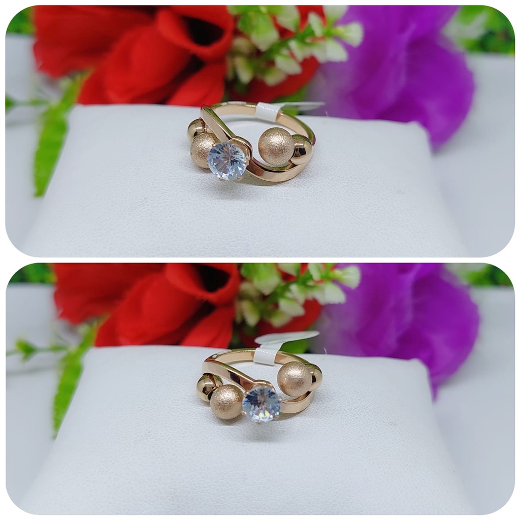 Cincin Titanium Permata Full Perhiasan Fashion T0029-0031