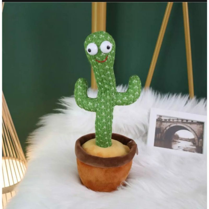 Mainan Kaktus Bergoyang Dancing Cactus Boneka Kaktus Goyang dan Nyanyi Kaktus Joget musik MURAH