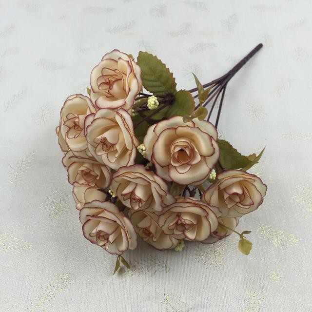 COD BUNGA MAWAR BUNGA TANGKAI PLASTIK BUNGA ARTIFISIAL BUNGA PAJANGAN BUNGA HIASAN BT9025-PEACH