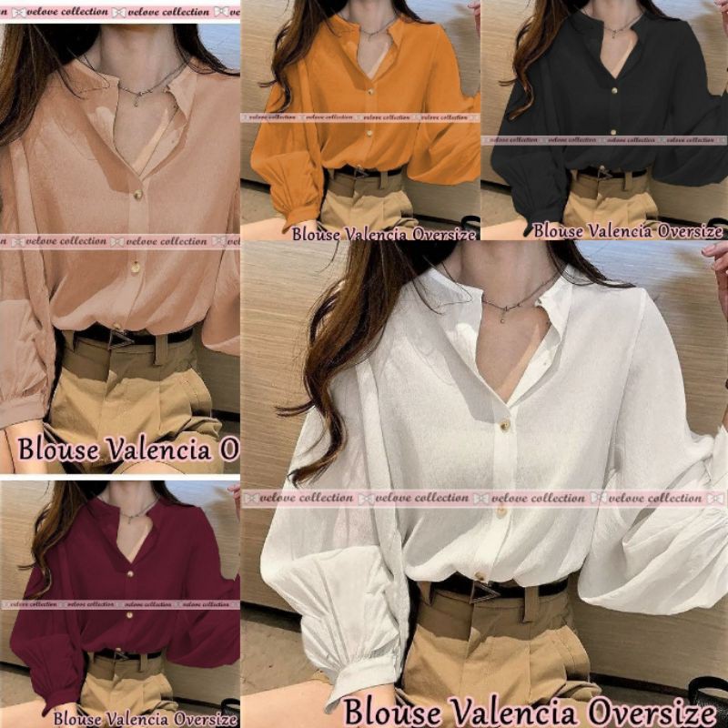 blouse oversize valencia/ Atasan BIG SIZE/ JUMBO WANITA BLUS/ KOREAN STYLE TERBARU