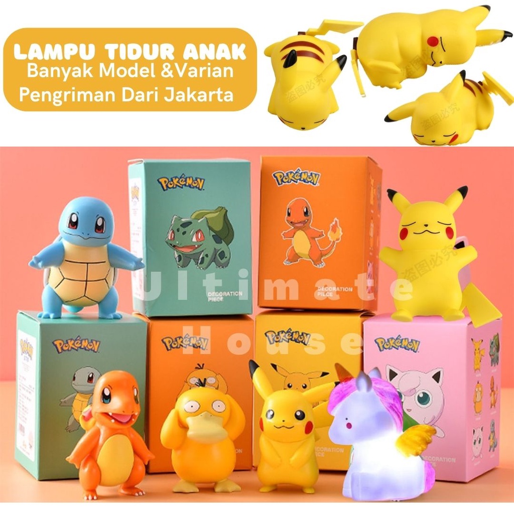 Lampu Tidur Malam Unicorn LED / Lampu Tidur Pokemon Portable Lamp Night Light Lampu Hias Malam