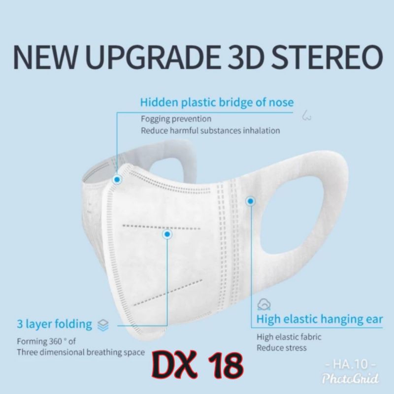 masker duckbill 3D Stereo 3ply isi 50