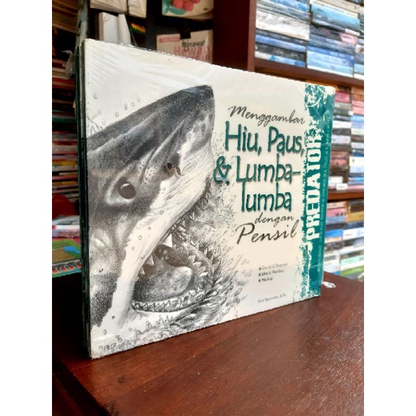 buku Menggambar Hiu. Paus dan Lumba Lumba dengan Pensil.Baru Original