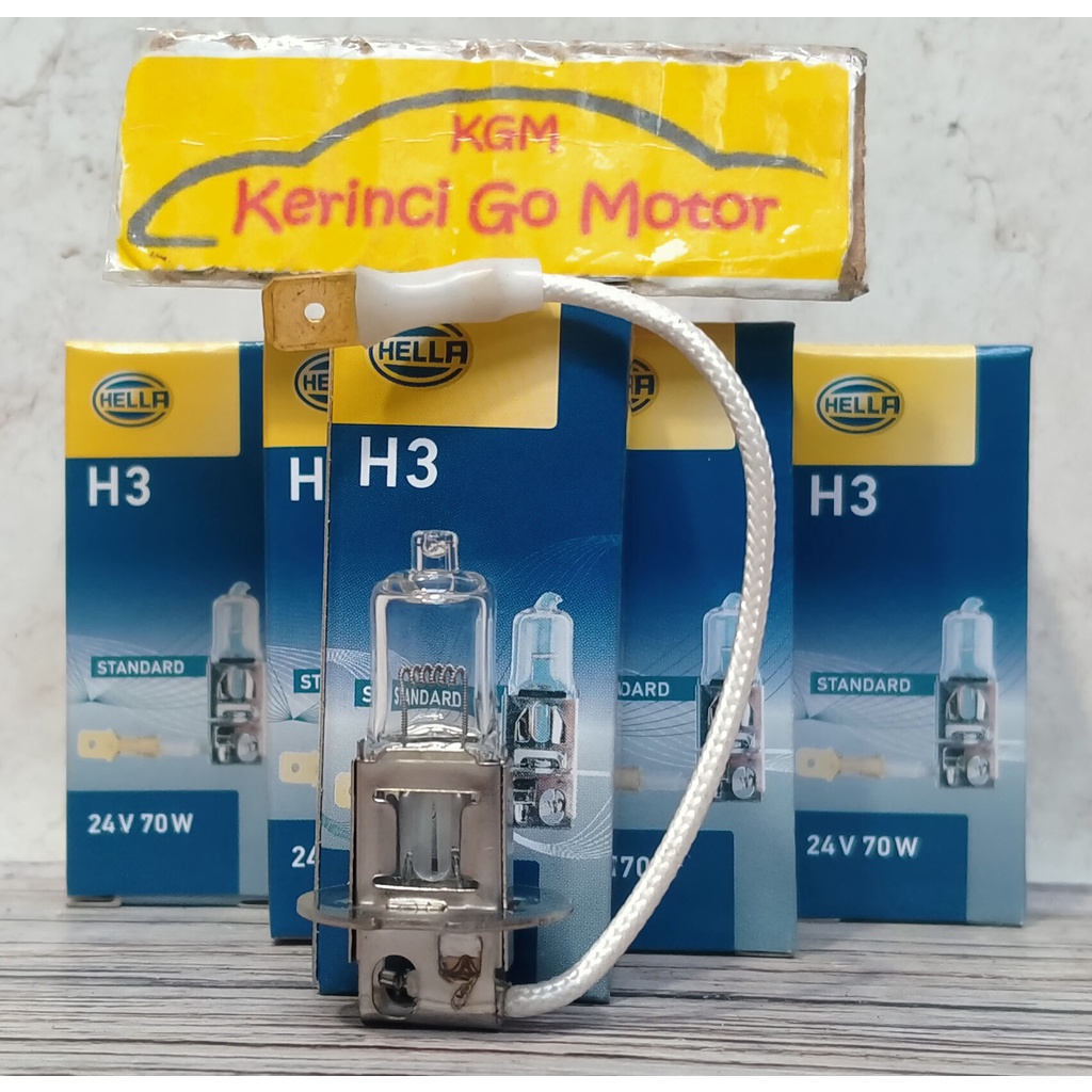 HELLA BOHLAM LAMPU HALOGEN H3 24V 70W 8GH 178 555 244