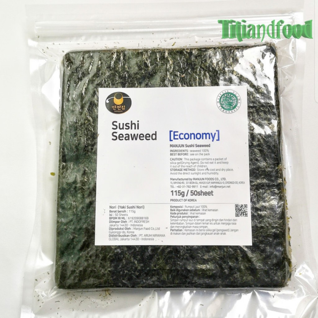 

Nori Manjun Yaki Sushi Nori ECONOMY GRADE 50 sheet