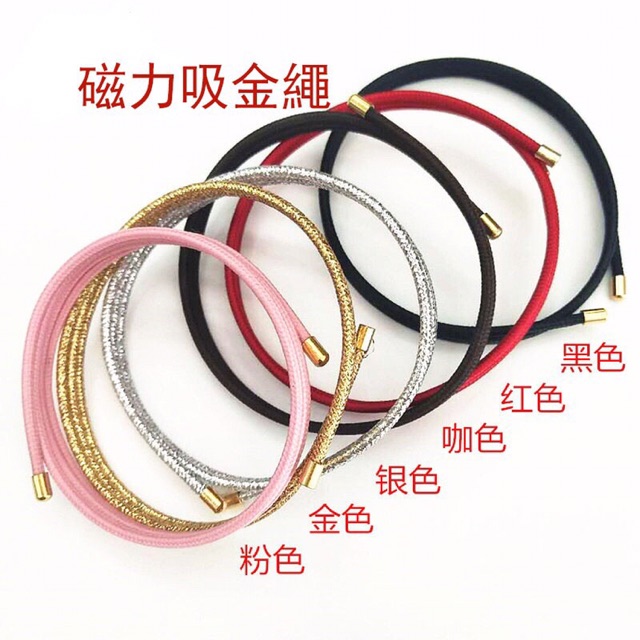 Gelang Tali Magnetik Warna Emas 3D gelang aksesoris fashion. Lucky rope. Kalung lucky rope