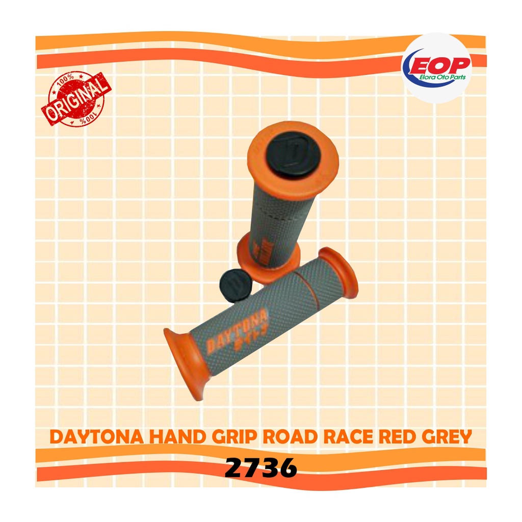 Daytona Hand Grip Road Race Red Grey  2736 Original