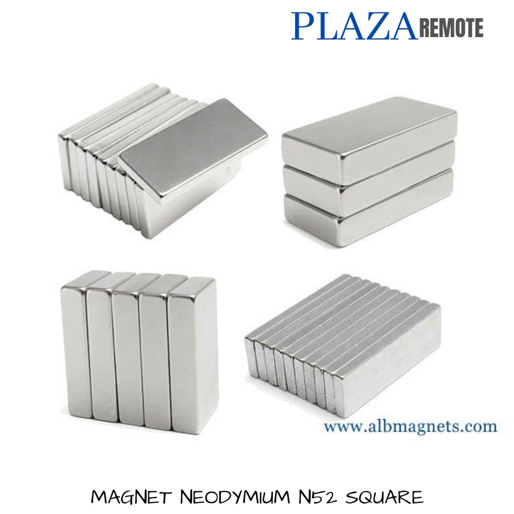 STRONG MAGNET SUPER KUAT NEODYMIUM KOTAK N52 NdFeB SQUARE 10X5X2