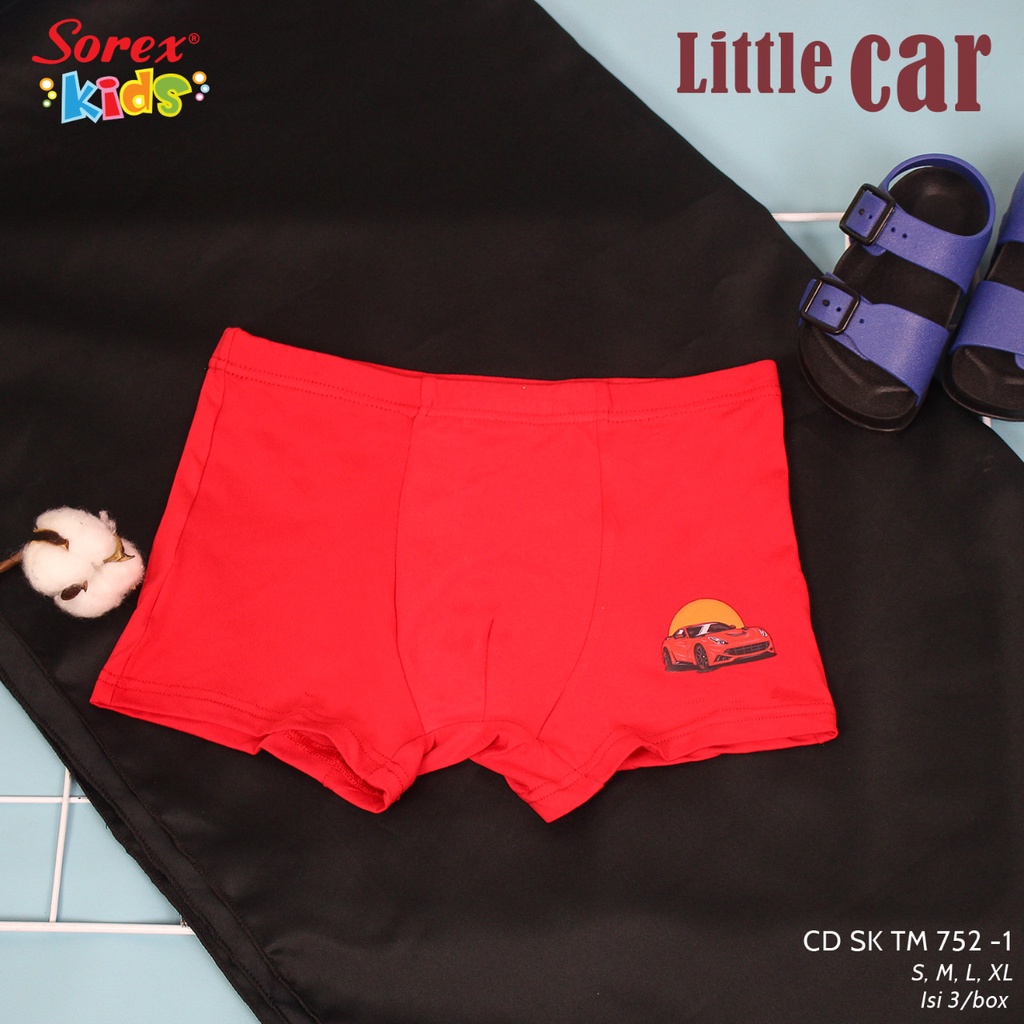 ( Isi 1 Pcs ) Sorex Kids Celana Dalam Anak Boxer Laki Boys Super Soft CD SK TM 752 - Pakaian Dalam Anak