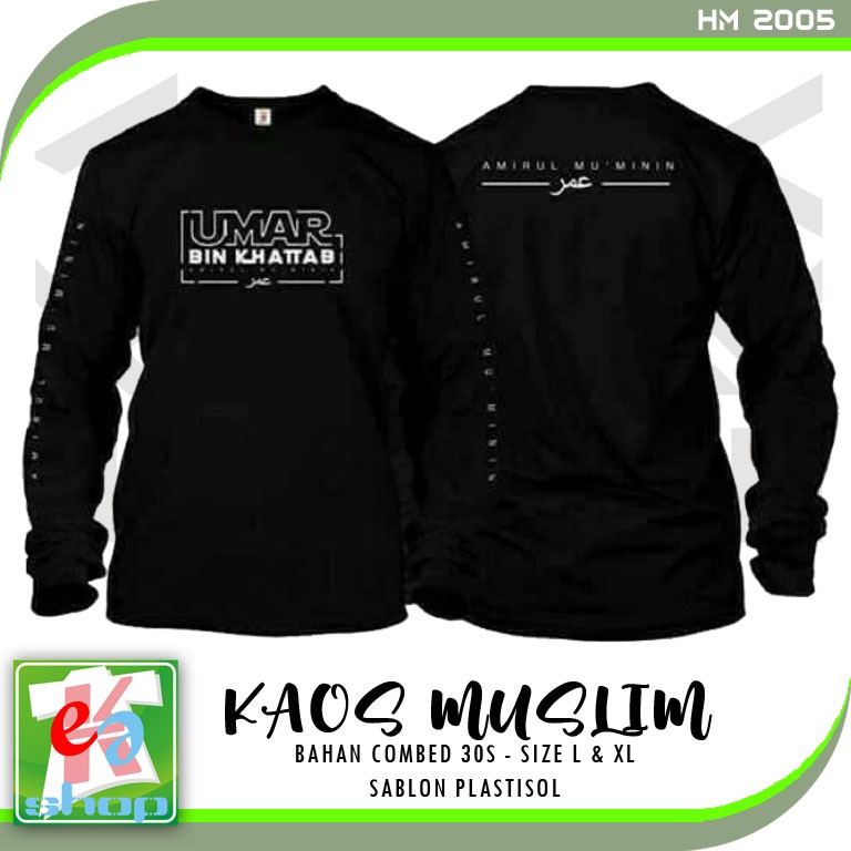 Kaos Hajaru Muslim Lengan Panjang Umar Bin Khattab