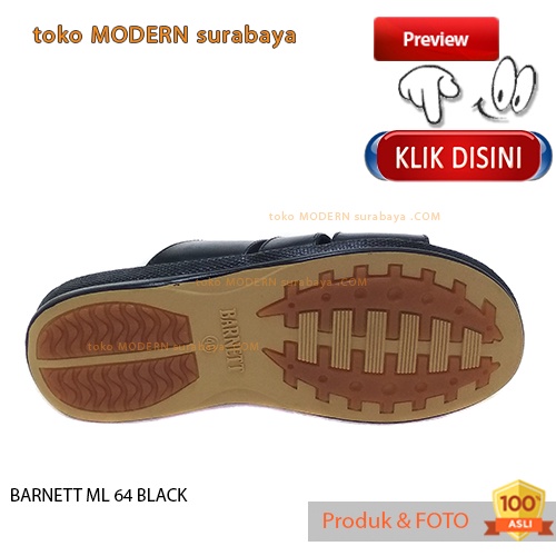 BARNETT ML 64 BLACK sandal pria casual slide selop