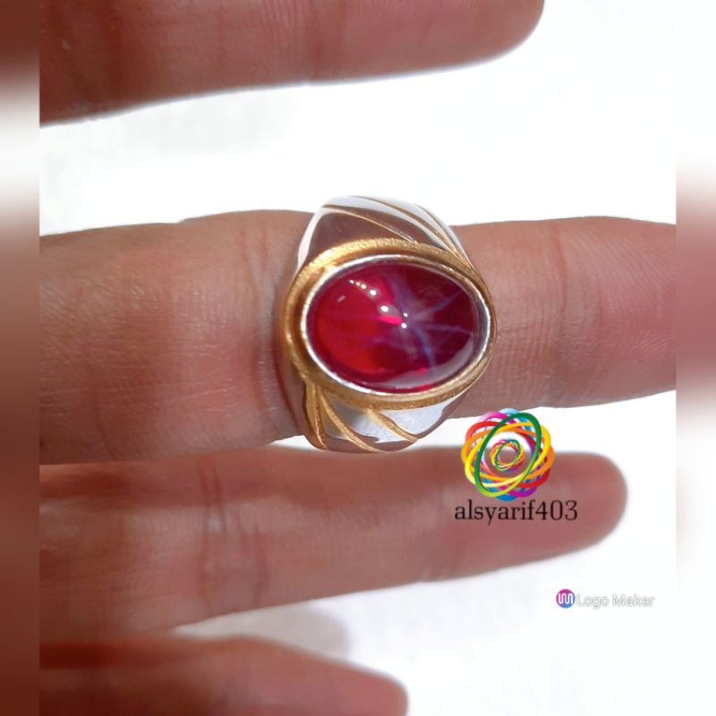 cincin batu american star asli dim 10x14