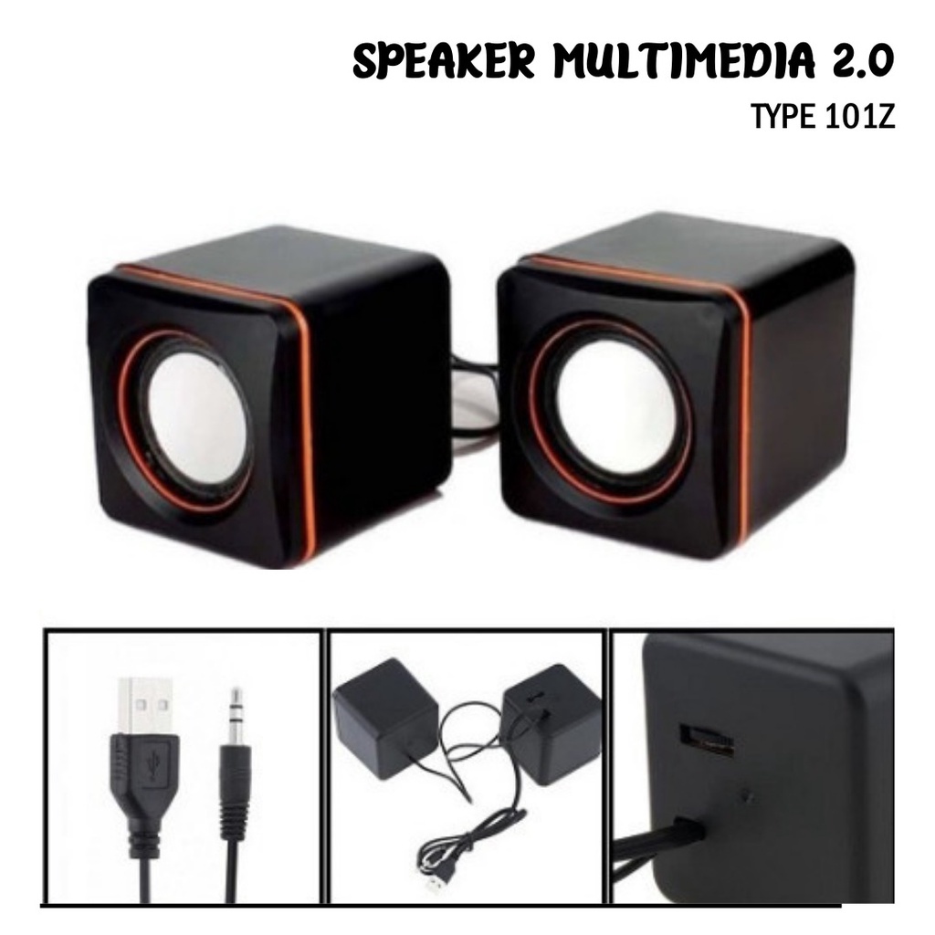 SPEAKER MINI / SPEAKER MINI USB MULTIMEDIA / SPEAKER MODEL AP101 FOR PC LAPTOP KOMPUTER
