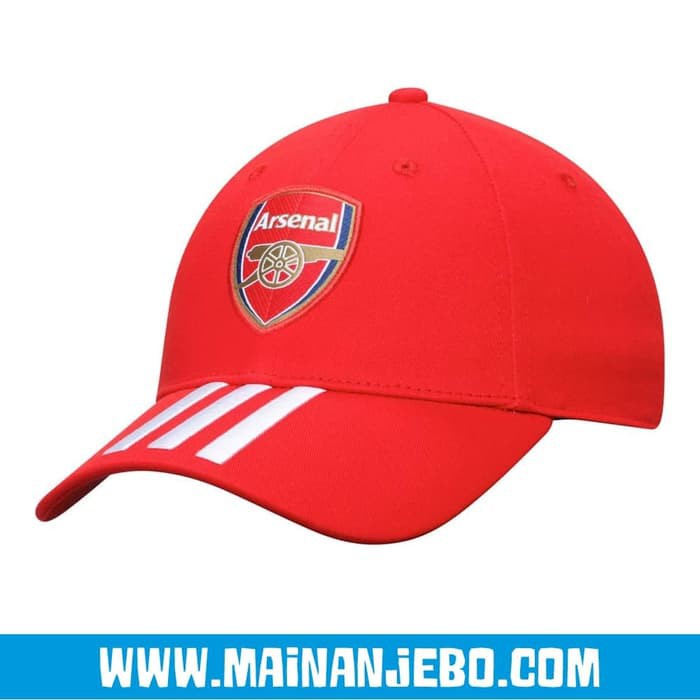 Topi Bola Adidas Soccer - Arsenal Scarlet C40 3-Stripe Hat