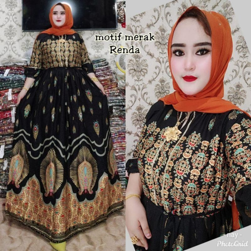 GAMIS INDIA BULU MERAK