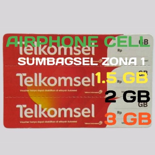 voucher Telkomsel 3 gb 5 hari zona 1 sumbagsel