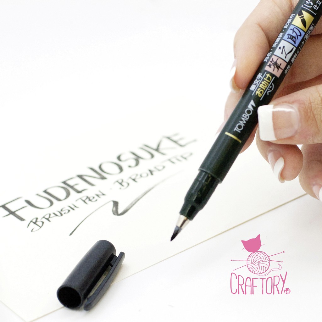 

Tombow Fudenosuke Brush Pen Hard Tip Pena Kaligrafi Calligraphy GCD-111