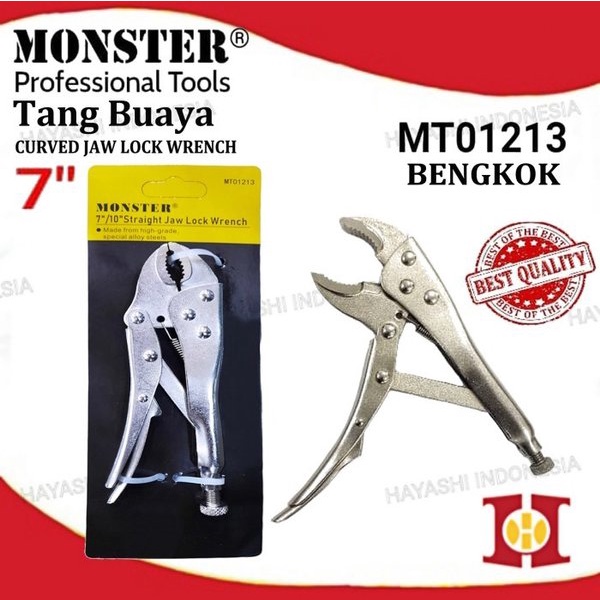 Tang Buaya Bengkok Lurus Jepit Kapiler Klem Vice Grip Locking Plier