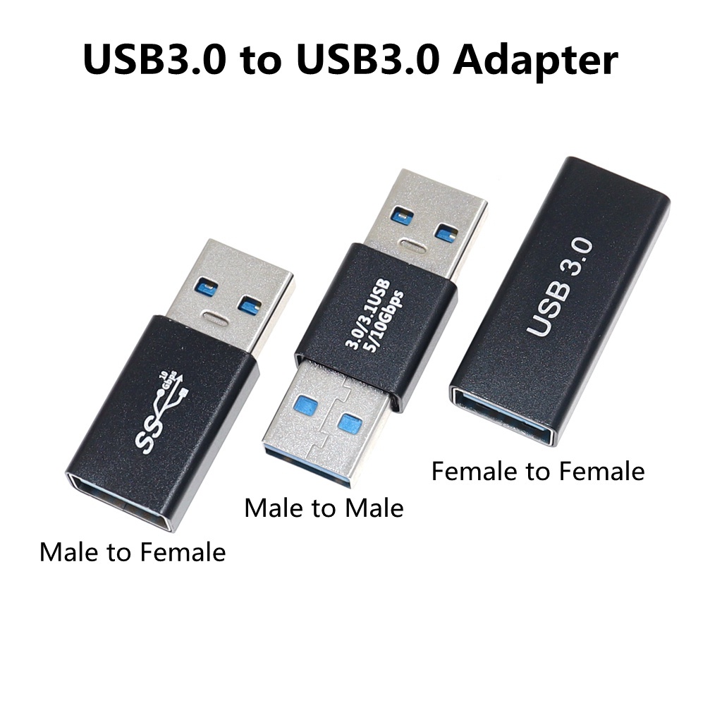 Adaptor Konektor Usb 3.0 Male Ke Female Fmale-Female Male