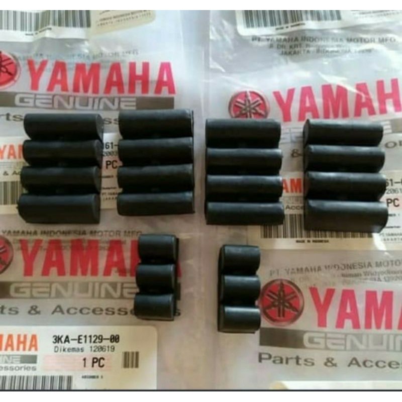 KARET ABSOREBER KARET PEREDAM BLOK MESIN RX KING RXK ASLI ORI YAMAHA 3KA E1161 00 ( 4PCS ) &amp; 3KA E1129 00 (2PCS)