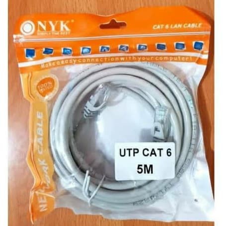 NYK Kabel Lan UTP Rj45 Cat6E 5M Internet Ethernet Cable