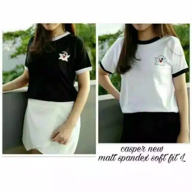 Fourfashion T-SHIRT / KAOS RINGGER CASPER TEE BAHAN BABYTERRY