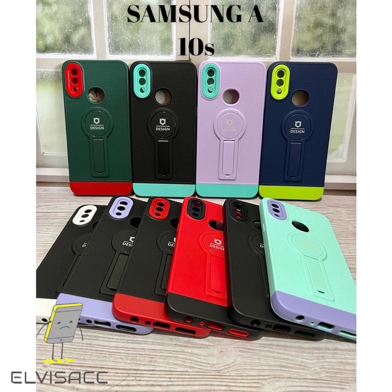 SAMSUNG GALAXY A10S CASING STANDING LIPAT SOFTCASE PELINDUNG KAMERA