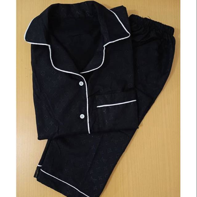 LFF Piyama CP Satin Emboss-Hitam
