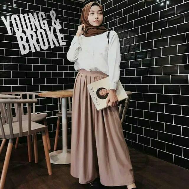 Kulot Wanita | kulot polos | kulot panjang wanita | kulot lebar kulot Rempel kulot hitam kulot kerja