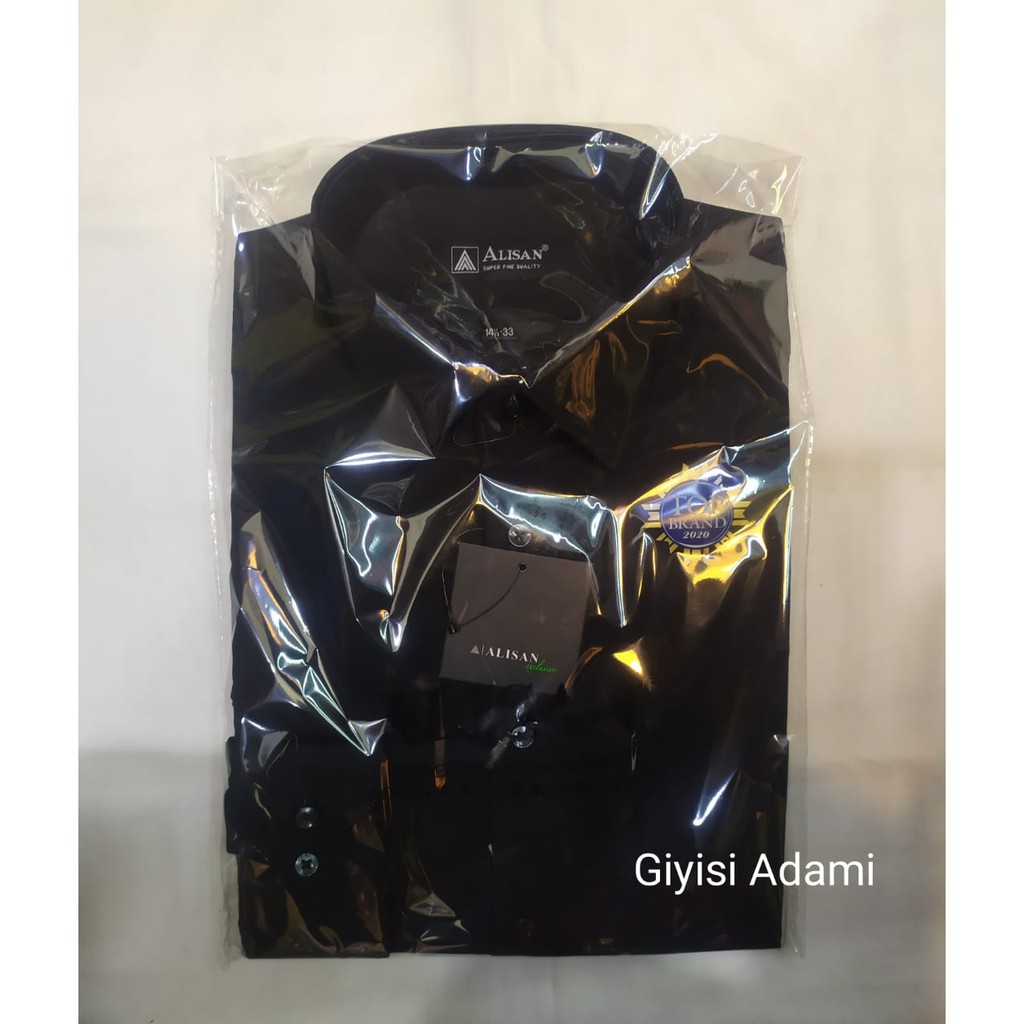 ALISAN HITAM | KEMEJA ALISAN | KEMEJA SLIMFIT LENGAN PANJANG | FORMAL / CASUAL