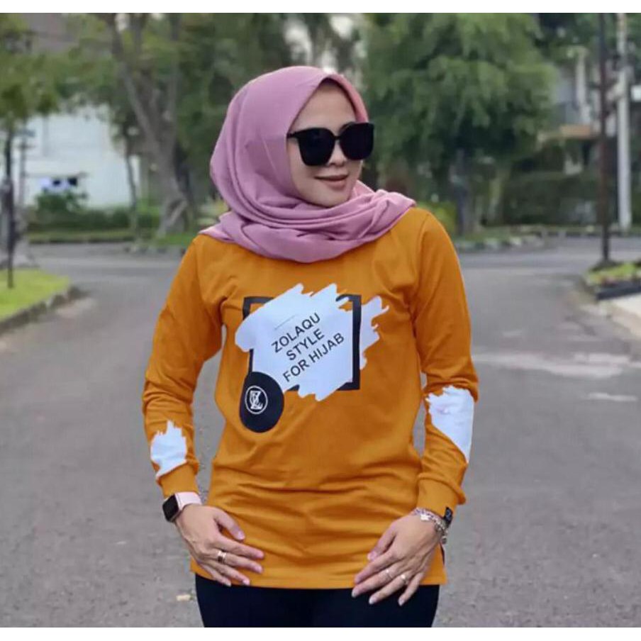 SWEATER LENGAN PANJANG/SWEATER ZOLAQU/COD /BAJU WANITA LENGAN PANJANG/SWEATER HIJAB STYLE