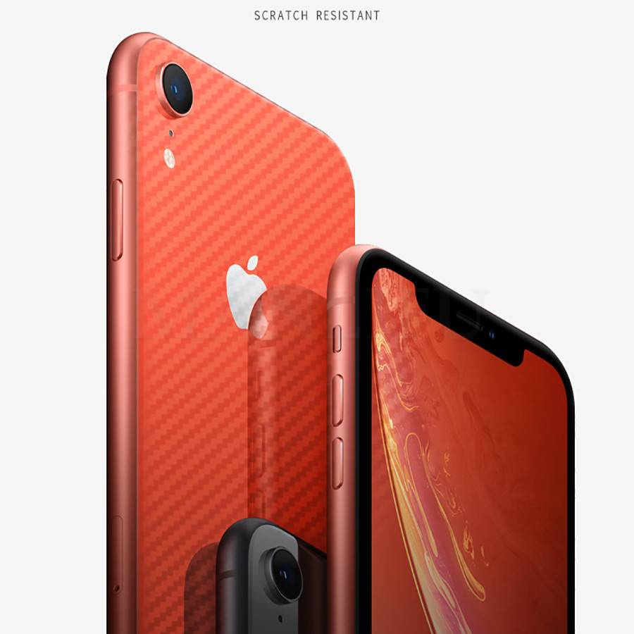 Film Pelindung Layar Belakang Bahan Serat Karbon 3d Untuk Iphone 11 12 Pro Max Mini 7 8 Plus X Xs Max Xr Se 2020