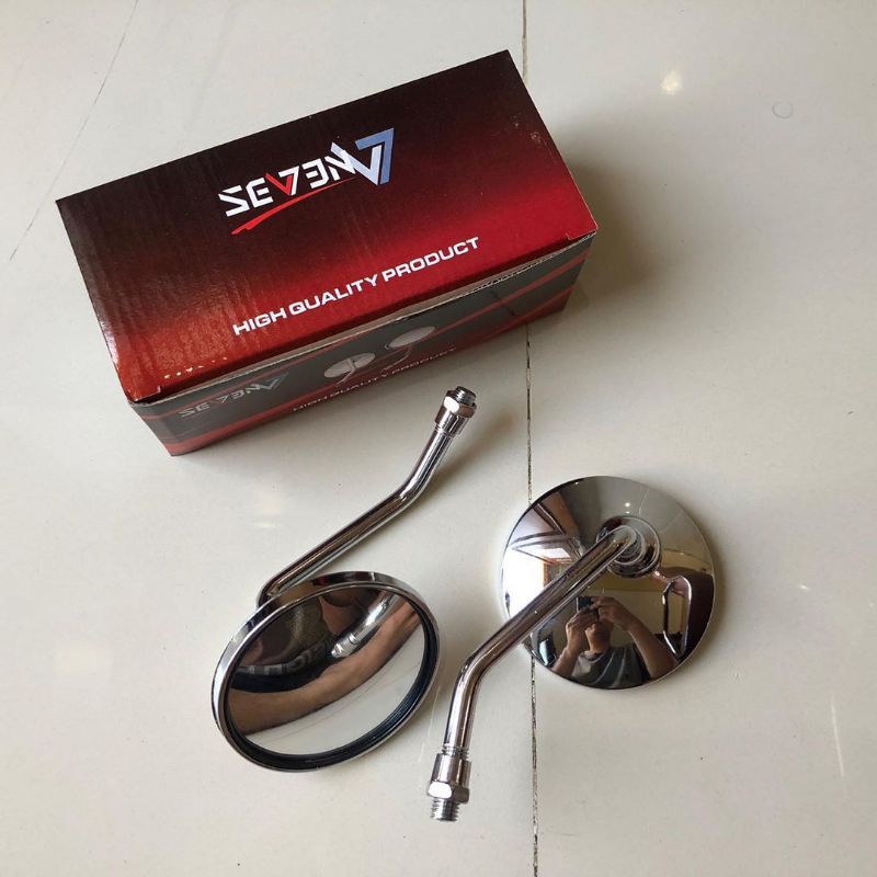 kaca spion retro bulat tangkai pendek honda drat 14 cb cg gl megapro tiger win c70 c50 s90 c700 supe