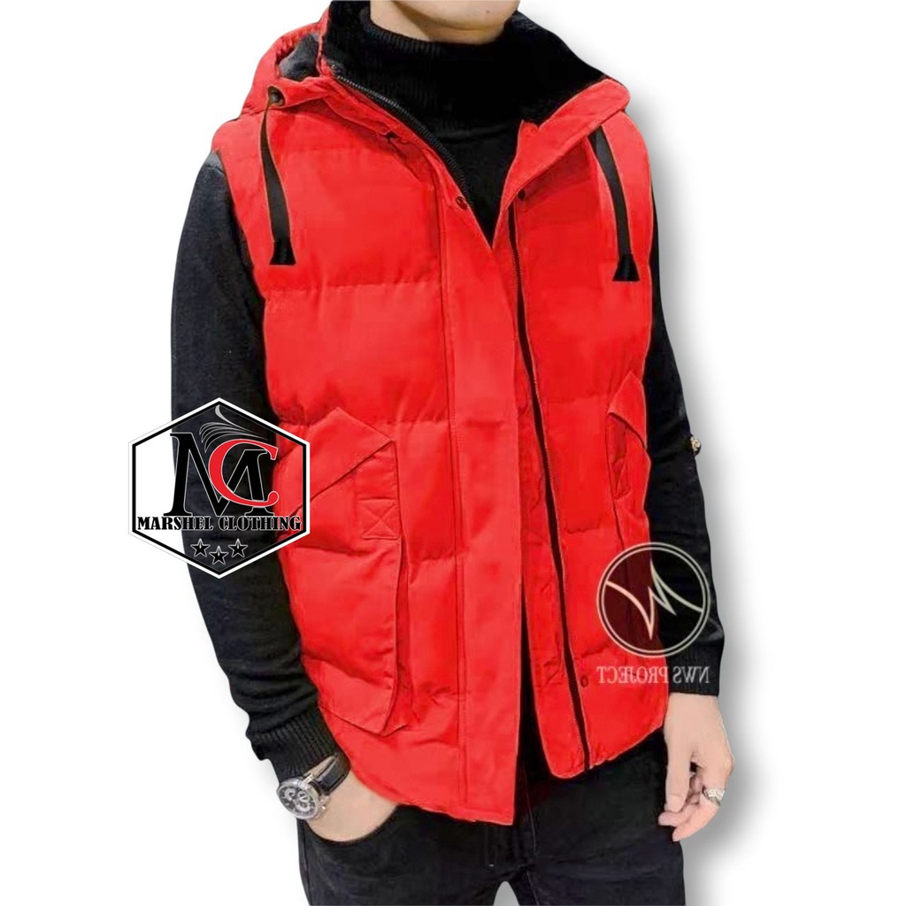 RCL - Rompi Parasut Tebal Pria Original NWS Project - Jaket Rompi Hoodie Bisa Dilepas Anti Air / ROMPI HOODIE NWS ORIGINAL - ROMPI LAPANGAN / VEST / ROMPI SERAGAM / ROMPI / ROMPI PRIA/ ROMPI