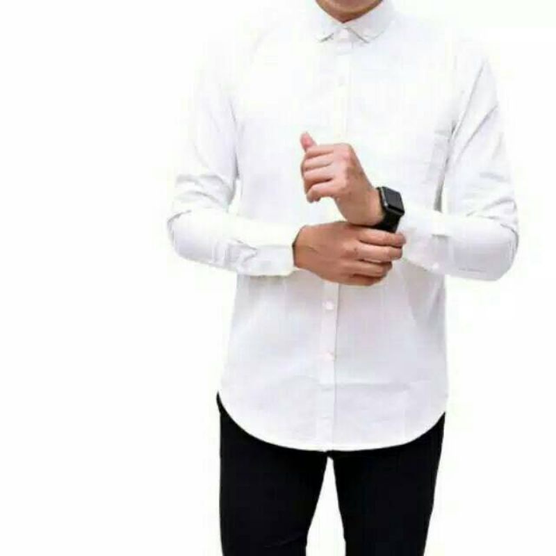 kemeja putih pria lengan panjang FORMAL/Hem pria/kemeja Putih kantor/KEMEJA PUTIH KERJA