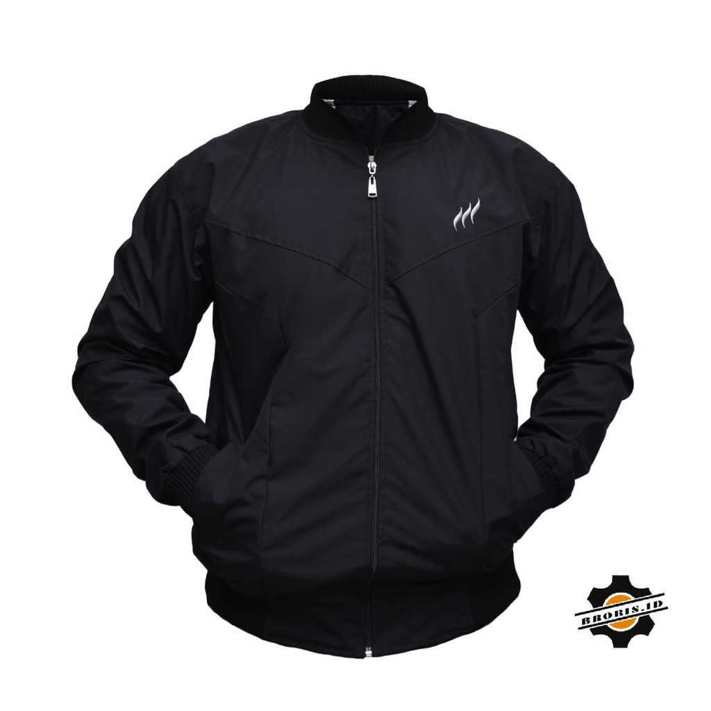 Jaket Casual Bankers Hitam Pria All Size