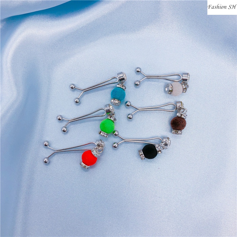 6pcs Bros Pin Bentuk Lentera Aksen Mutiara Warna Campur Untuk Hijab M20019-6 Pcs