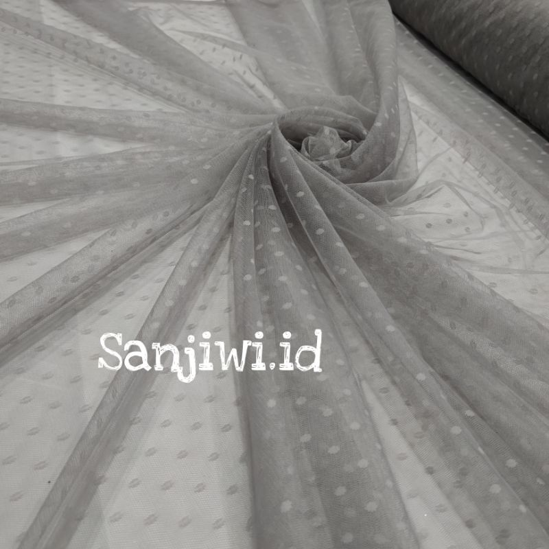 Kain Tile Polkadot/Kain Tille Dot/Soft Tulle-Silver