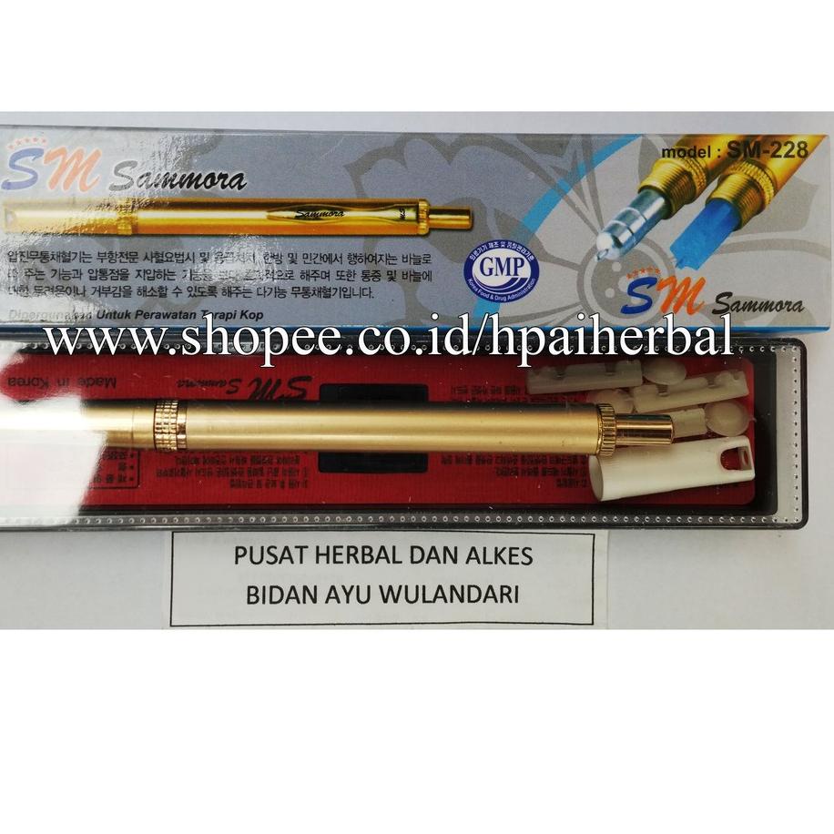 ❆ Lancing Sammora Gold Original SM 228 Box Biru ☊