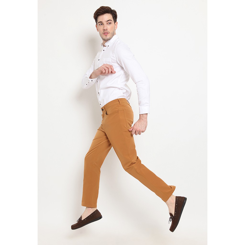  Jobb  Active Travis Celana  Panjang  Modern Slim Fit Mustard 