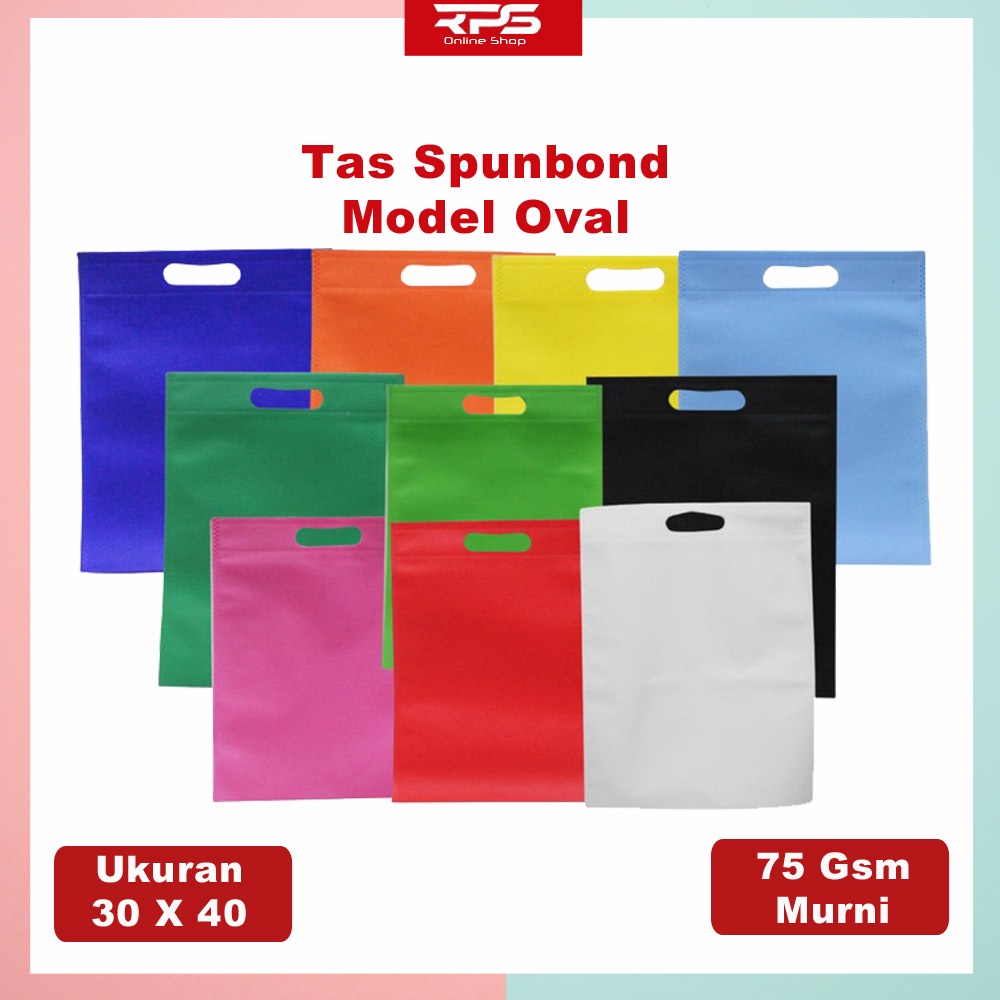 

Tas Spunbond 30x40 /Shopping Bag /Goodie Bag Model Oval Special Promo