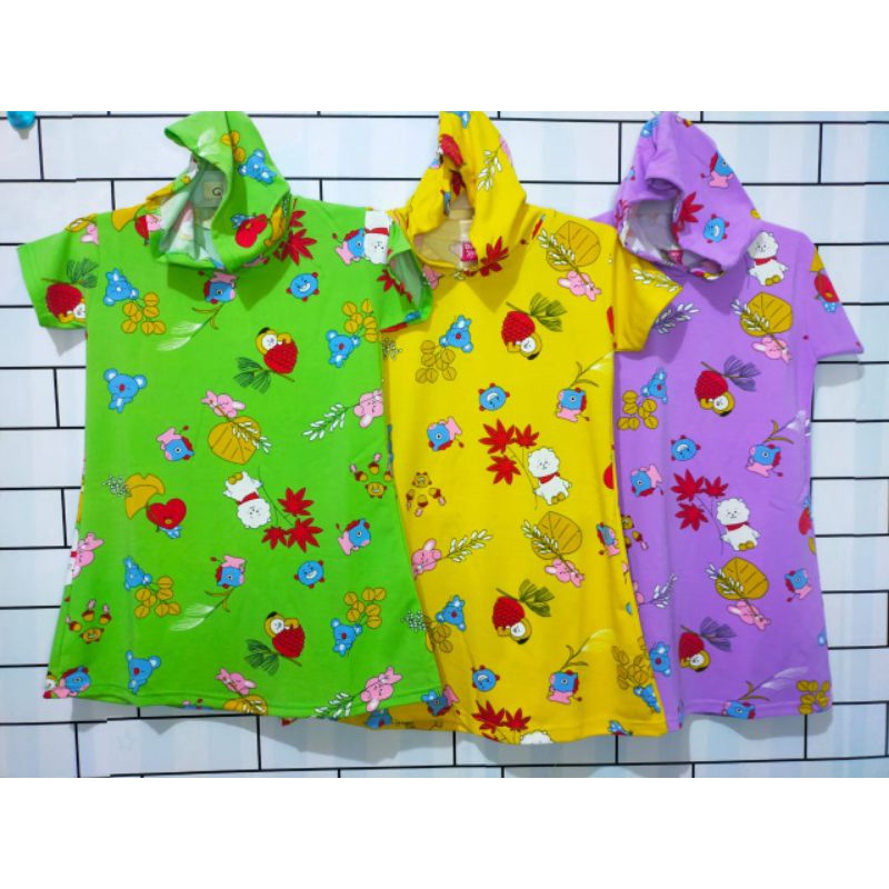 daster hoodie anak 1-2 th