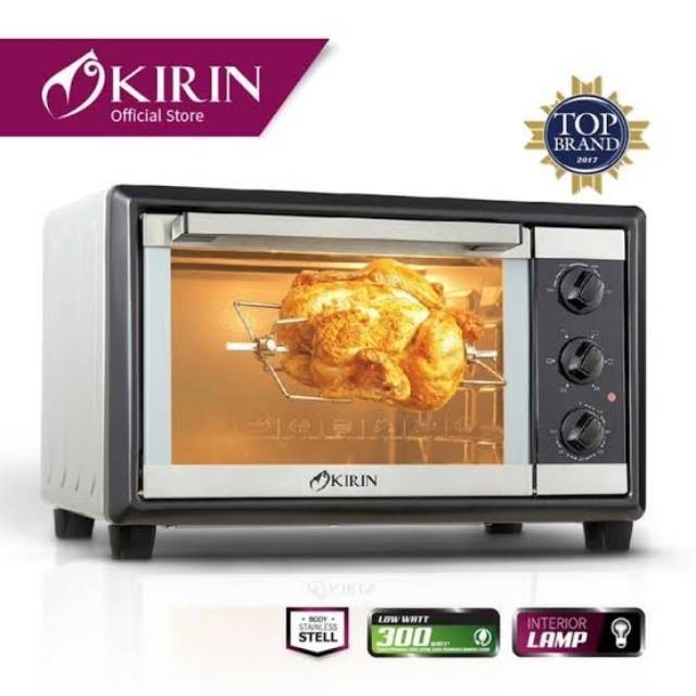 Kirin KBO200RA Low Watt – Oven Toaster Stainless 20 Liter