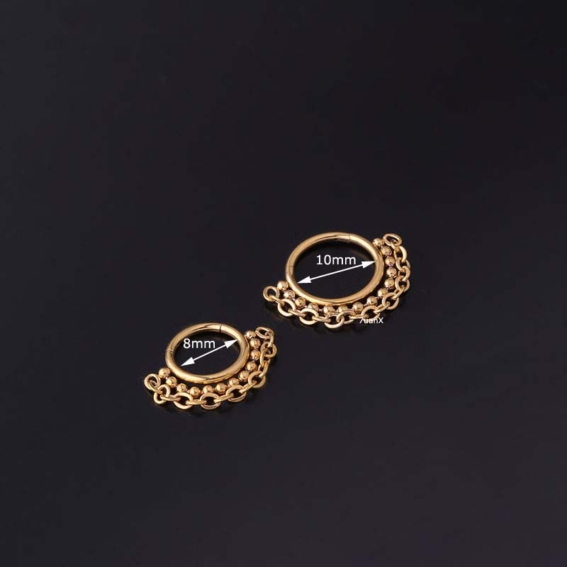 1 Pc Anting Tindik Hidung Bahan Stainless Steel Ukuran 16 Untuk Unisex