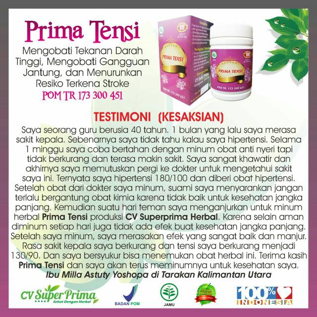 HERBAL TENSI/PRIMA TENSI/STROKE POM TR