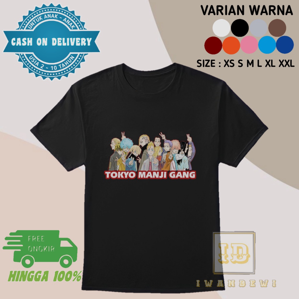 Baju kaos anak laki laki Toman Tokyo Manji Gang Anime Tokyo Revengers T Shirt anak toman Termurah