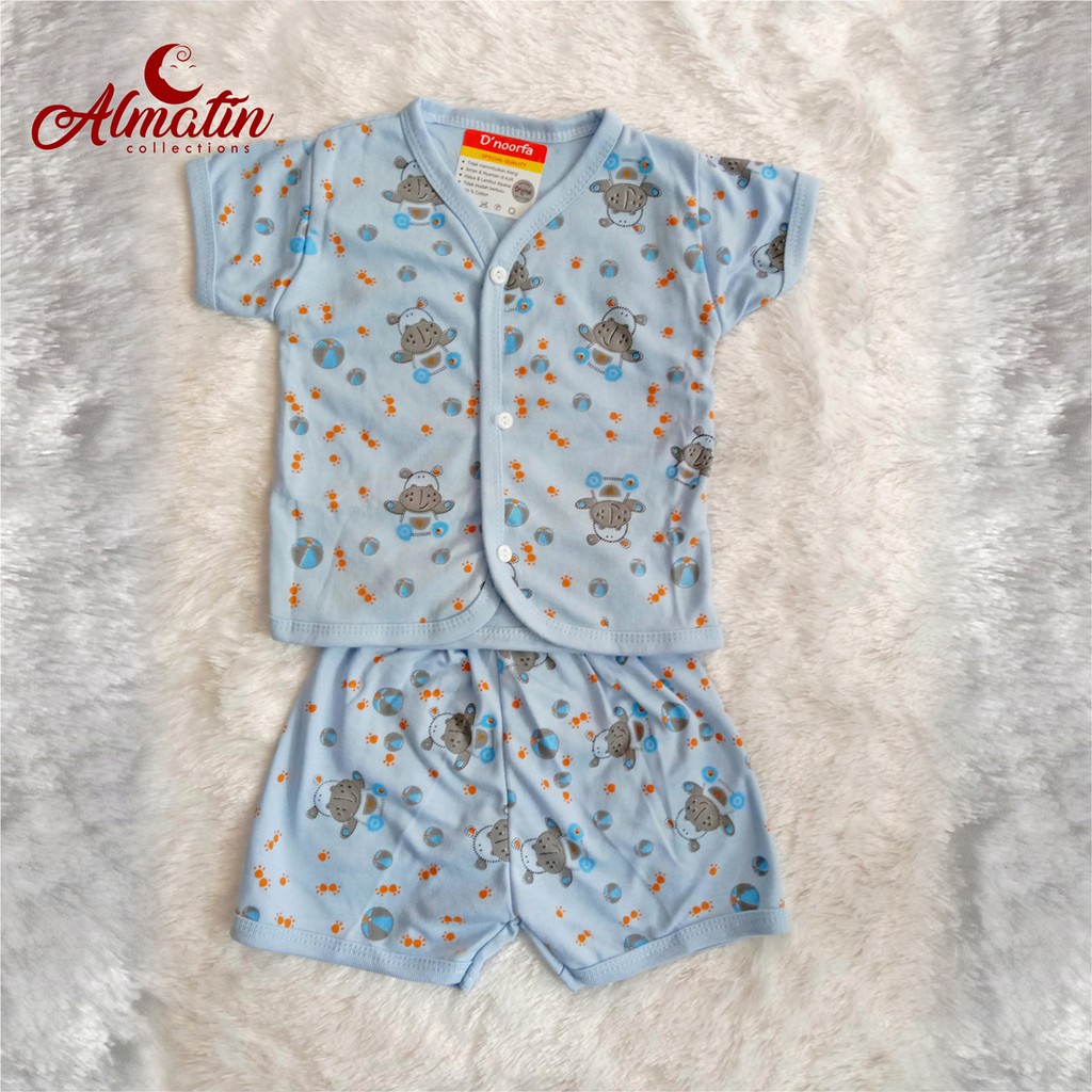 Setelan Baju Bayi Pendek 3 pcs/Baju Bayi Newborn 0-8 BulanRandom