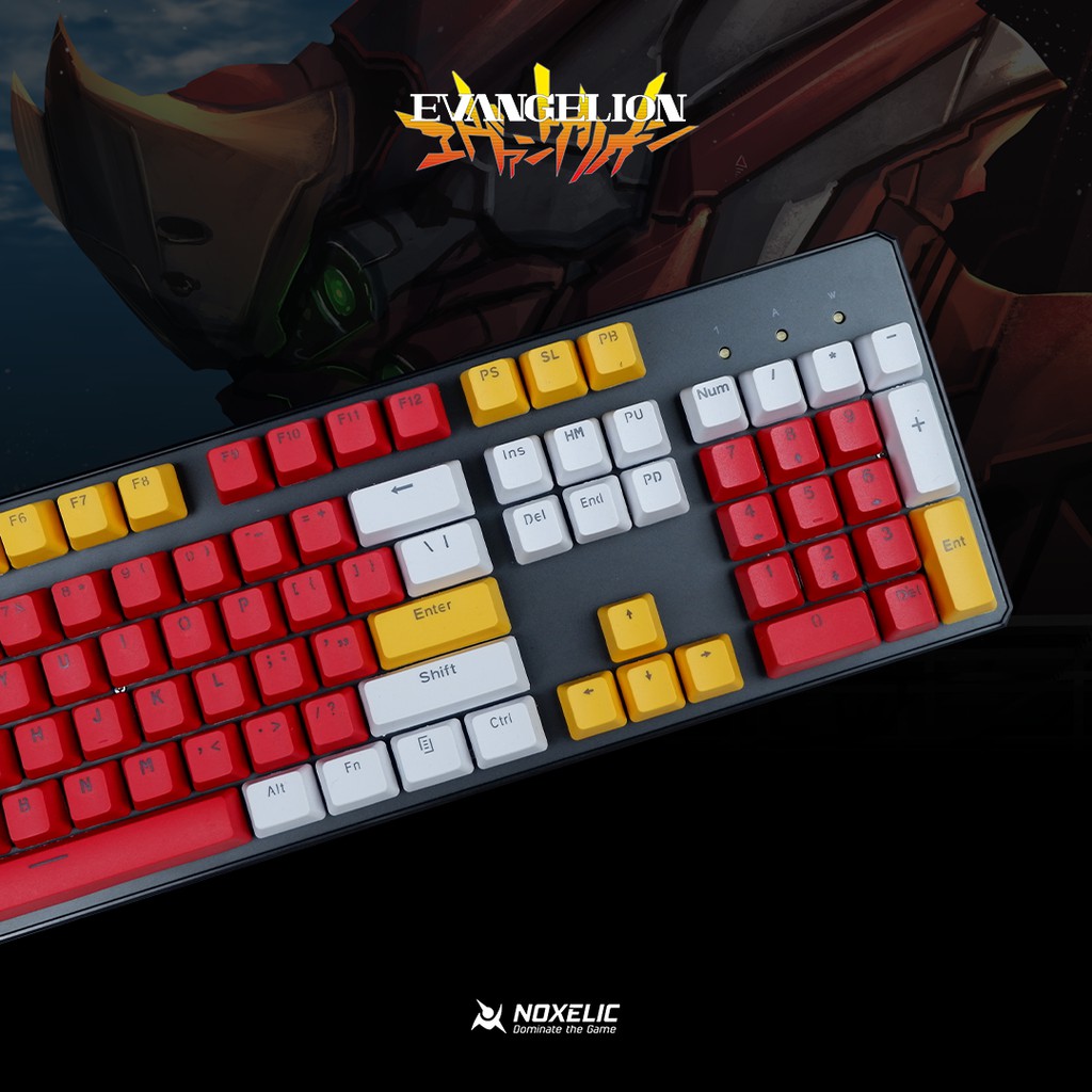 Noxelic Keycaps PBT Evangelion Unit-02 - Double Shot 104 Keyset Custom