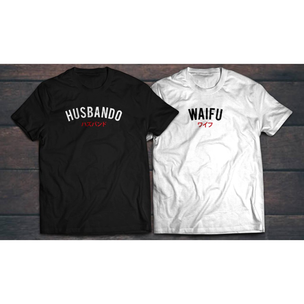 Kaos Waifu Kanji Putih Couple Wibu Silahkan Dibeli